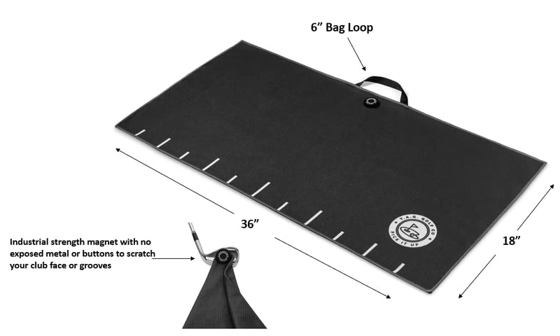 Magnetic Golf Towel for Golf Bags for Men and Women - Micro Fiber Gimmie Golf Towel - Golf Training Aid - Funny Golf Towel with Industrial Strength Magnet - Stick it to Your Club or Putter  18 x 36 - BeesActive Australia