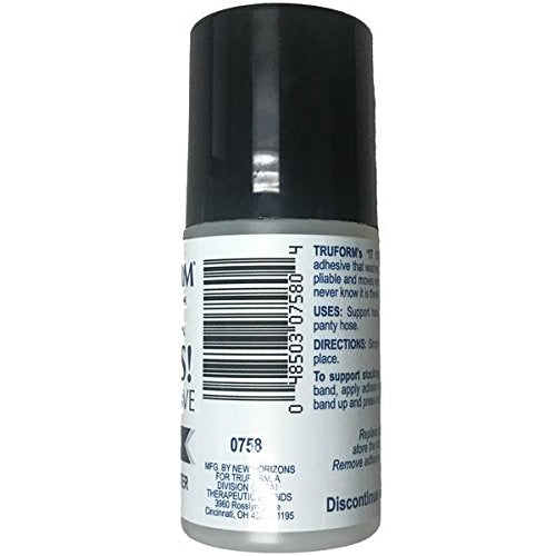 Truform Roll-on Body Adhesive, Prevents Stocking Rolling or Falling Down, 2 fl. Ounce, Made in USA - BeesActive Australia