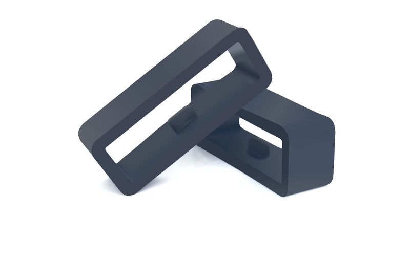 12-PACK Rubber Silicone Watch Band Compatible with Garmin Vivoactive/Forerunner Watch Strap Fastener Ring Security Loops 20mm Black - BeesActive Australia