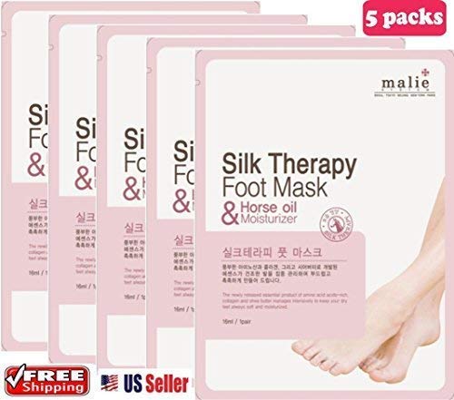 [OBS lab] Silk Therapy FOOT MASK 1 Pair x 5 Packs, This Foot Care Sheet Mask Moisturizes and Nourishes Foot Skin with Herb Complex for the Dry Foot - BeesActive Australia