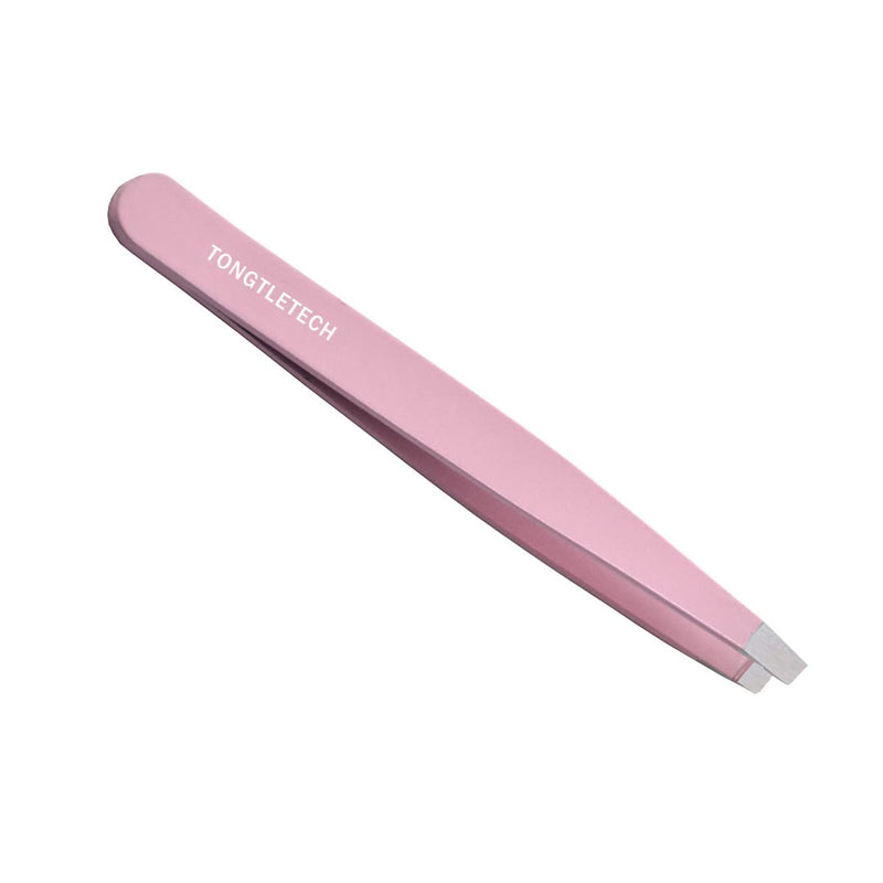 Slant Tweezers – Precision Slant-Tip Pink Eyebrow Tweezer Stainless Steel Facial Hair Plucking for Men and Women - BeesActive Australia