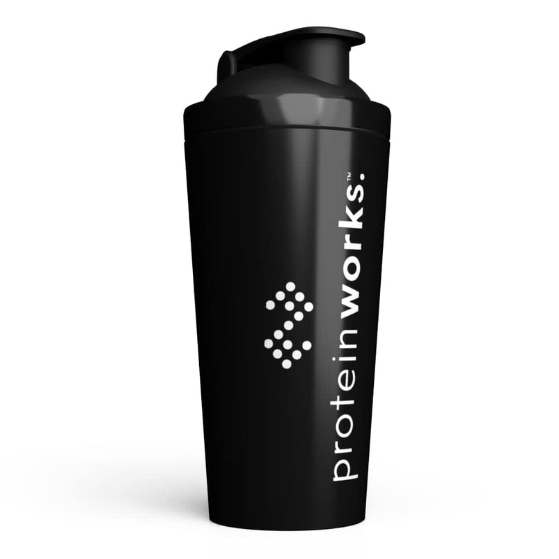 The PROTEIN WORKS Metallic Midnight Shaker | Stainless Steel | Durable Protein Shaker | 739ml 739 ml - BeesActive Australia