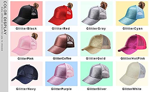 Criss Cross Hat Washed Distressed Baseball Cap Ponytail Hat High Messy Bun Ponycap for Women Classic-blackmesh - BeesActive Australia