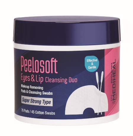 Mediheal Peelosoft Eyes & Lip Cleansing Duo, One-step Makeup Remover [Super Strong Type] 88g+8g (70 pads / 45 Clean-swaps) - BeesActive Australia