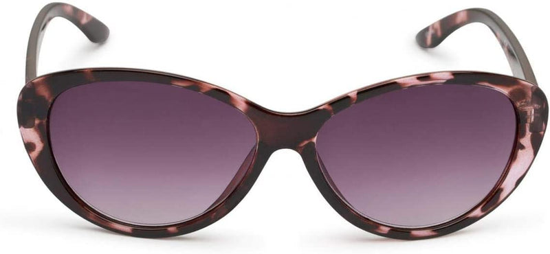 Reading Sunglasses Womens Designer Style Retro Frame UV400 Sun Readers Tinted Glasses & Case +2.00 Dark Tortoise - BeesActive Australia