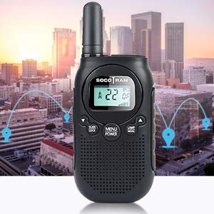 [AUSTRALIA] - Adults Walkie Talkies Rechargeable Two-Way Radios with USB Charge Mini Walky Talky with Rechargeable Battery Long Range 5 Miles with Bright Light 2 Pack 0.5W Perfect for Family Outdoor Camping Trip Black 
