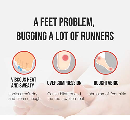 AONIJIE Toe Socks for Men and Women High Performance Athletic Running Toe Socks B# 3 Pairs/Black, Lake Blue, Blue Large - BeesActive Australia