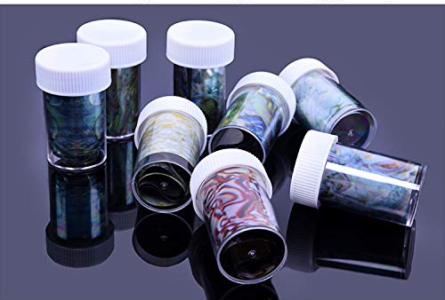 XICHEN Starry Sky Stars Nail Art Stickers Tips Wraps Foil Transfer Adhesive Glitters Acrylic DIY Decoration -16 Marine shell style（4cm100cm) - BeesActive Australia