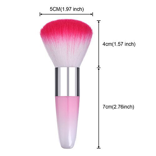 eBoot 2 Pieces Soft Nail Art Dust Remover Powder Brush Cleaner for Acrylic and Makeup Powder Blush Brushes (Pink, Purple) Pink, Purple - BeesActive Australia