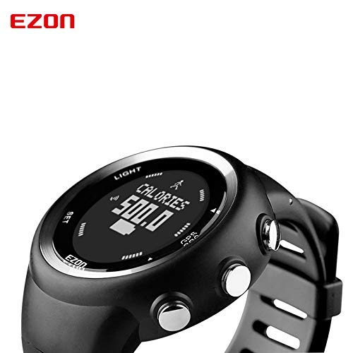 EZON GPS Running Watch with Speed Distance Pace Alarm and Calorie Counter and Stopwatch for Men T031B01 Black - BeesActive Australia