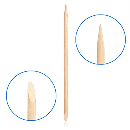 Orange Wood Sticks, Nail Art, Cuticle Pusher Remover, Manicure Pedicure Tool (50 Pieces) 50 Pieces - BeesActive Australia