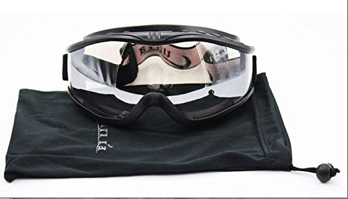 'Fit Over Glasses' Anti-fog Riding Goggles Black Frame Clear Lens - BeesActive Australia