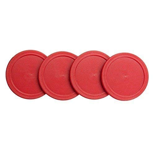 Mini Air Hockey Pucks and Paddles - Replacement Set Value Pack - Set of Two Red Air Hockey Pushers and Four 2 Inch Red Pucks I Epic Gifts - BeesActive Australia