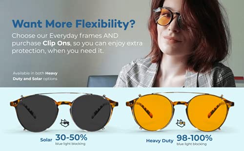 Foxmans Stylish Blue Light Blocking Glasses for Men & Women | Protection Against Computer & Digital Eye Strain, Dry Eyes, Headaches & Blurry Vision | UK Brand Lennon Everyday Lens (Red Frame) - BeesActive Australia