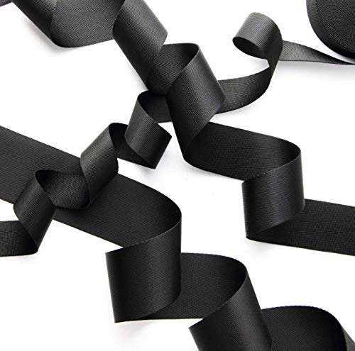 10 Yards 2 Inch Wide Black Nylon Heavy Duty Webbing Strap - BeesActive Australia