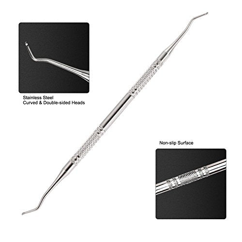 Ingrown Toenail Treatment Tool Ingrown Toenail File Cuticle Removal Pedicure Manicure Set Foot Care Kits Cuticle Fork Pusher Double Headed Toenail Groove Cleaner (Life017i) Life017i - BeesActive Australia