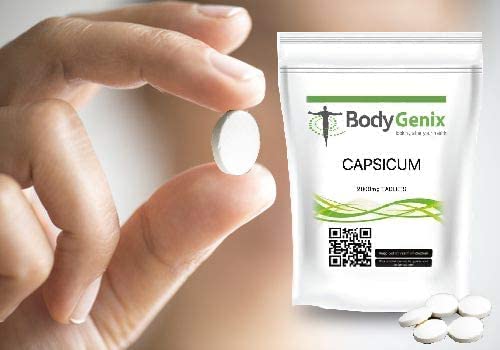 Capsicum 2000mg Tablets Bodygenix UK Mnufactured Fat Burn, Metabolism Booster (120) 120 - BeesActive Australia