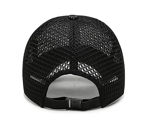 FASHIXD Summer Mesh Baseball Cap for Men Women Trucker Mesh Hat Baseball Hats Outdoor Sports Running hat 1-black - BeesActive Australia
