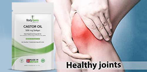 Bodygenix Castor Oil, Intestinal Health, Constipation Castor Oil 500mg Softgel Caps Bodygenix UK Made (30) 1 Month Supply 30 - BeesActive Australia