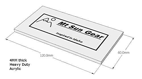 Mt Sun Gear Heavy Duty Acrylic Wax Scraper for ski and Snowboard Tuning. 4MM Thick, Stays Sharp. Perfect for Downhill, Snowboards or XC skis - BeesActive Australia