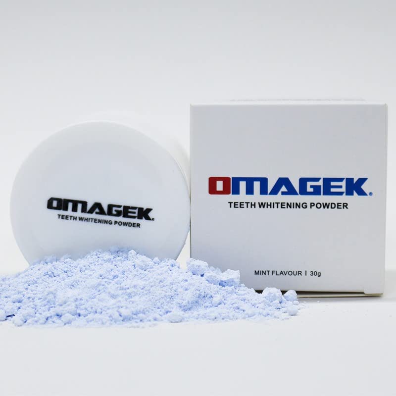 Omagek Teeth Whitening Powder White Teeth Brightening Powder Tooth Whitener Powder Coffee Stains Remover Mint Flavour(30g) - BeesActive Australia