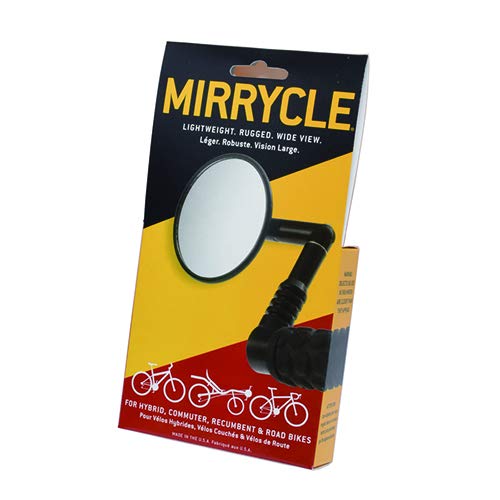 Mirrycle MTB Bar End Mountain Bicycle Mirror , Black - BeesActive Australia
