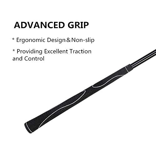 Greatlizard Golf Swing Trainer Training Aid Swing Trainer Golf Practice Warm-Up Stick for Strength Flexibility and Tempo Training Black 40 Inches - BeesActive Australia