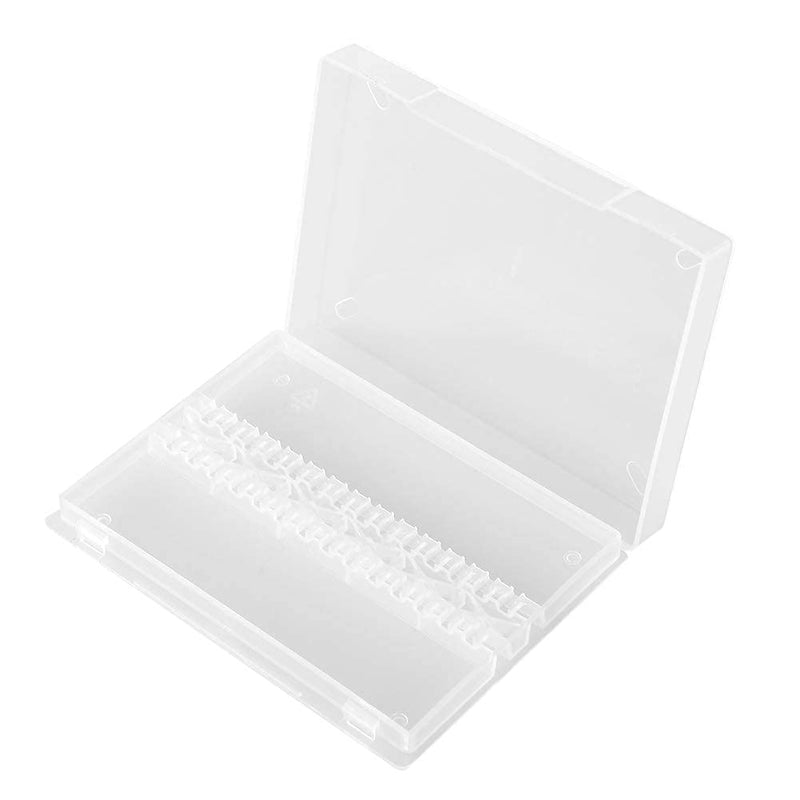 GOTOTOP Plastic Nail Drill Bit Box Professional Nail Drill Bit Holder Display Storage Box 14 Holes Nail Art tool Storage(Transparent) Transparent - BeesActive Australia