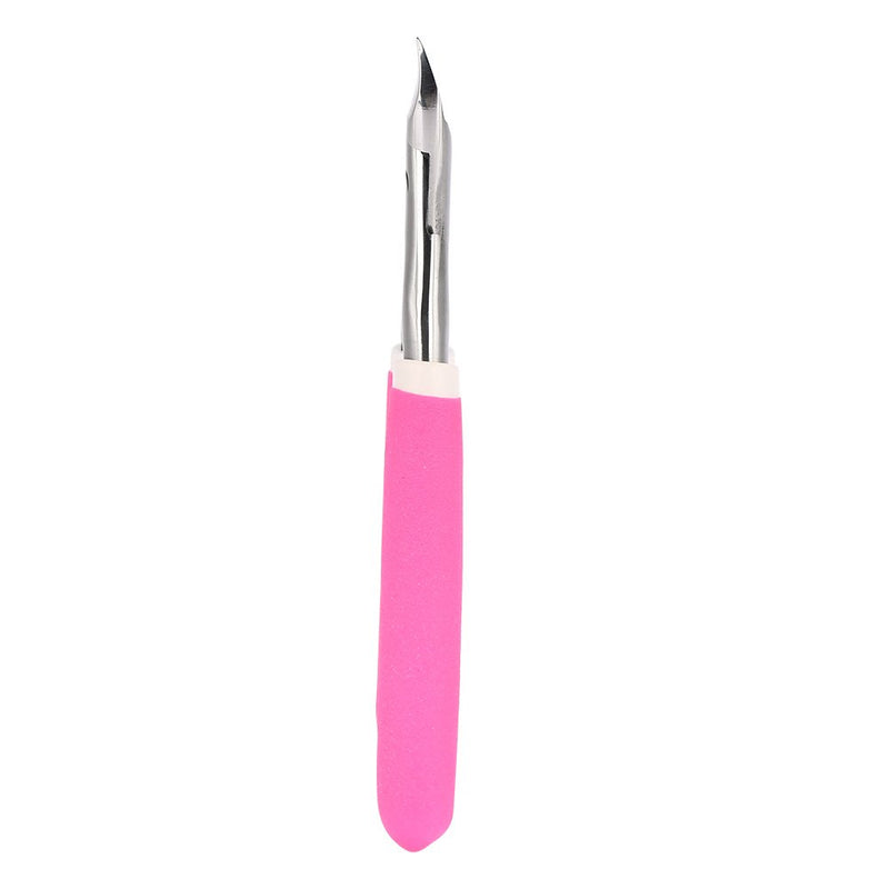 Nail Art Cuticle Nipper, Stainless Steel Dead Skin Remover Clipper Scissor Plier Pedicure Manicure Tool(Rose Red) - BeesActive Australia