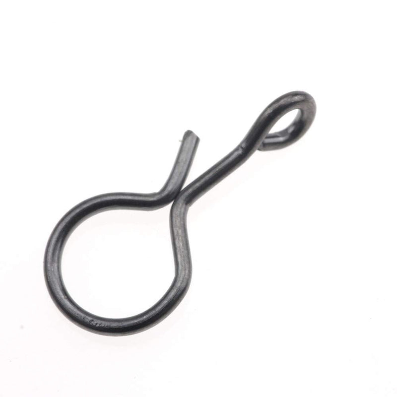 Rompin 100PCS Fly Fishing Snap Line Pin with Slice in Shank Quick Change Connect for Flies Hook & Lures Black Color S_5mm_100pcs - BeesActive Australia