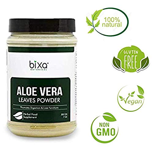 Aloe Vera Leaf Powder (Aloe barbadensis), Promotes Healthy Digestion System & Liver Functions l Skin Care | Superfood by Bixa Botanical - 7 Oz (200g) - BeesActive Australia