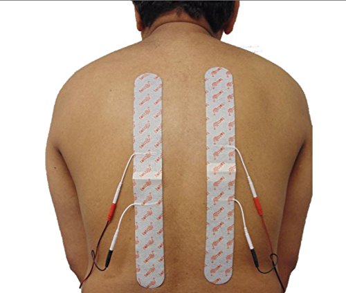 TENS Electrode Pads for Back Pain, Lumbago, Sciatica, Arthritis x 4 Spinal Long Tens Pads by Totally TENS 4cm x 33cm (2 Pairs) - BeesActive Australia