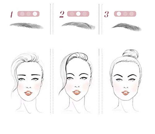 Adjustable Eyebrow Shapes Stencil Makeup Model Template Tool Eyebrow Template, Eyebrow Shaping Kit (Silver) Silver - BeesActive Australia