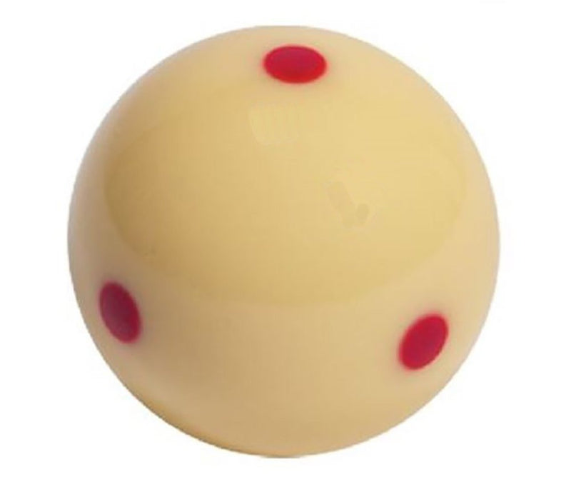 [AUSTRALIA] - Aramith 2-1/4" Regulation Size Billiard/Pool Ball: Super Pro Cup Cue Ball with 6 Red Dots 