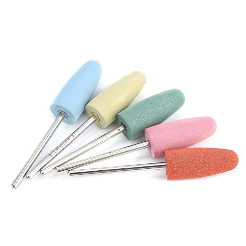 5pcs Nail Drill Bits Set, Silicone Rubber Electric Grinding Head for Manicure Pedicure Nail Polishing Burr 1 - BeesActive Australia