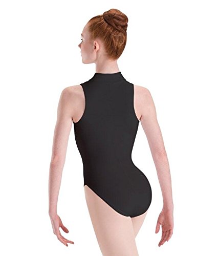 [AUSTRALIA] - Motionwear Zip Front Mock T High Cut Leotard Black Small Adult 