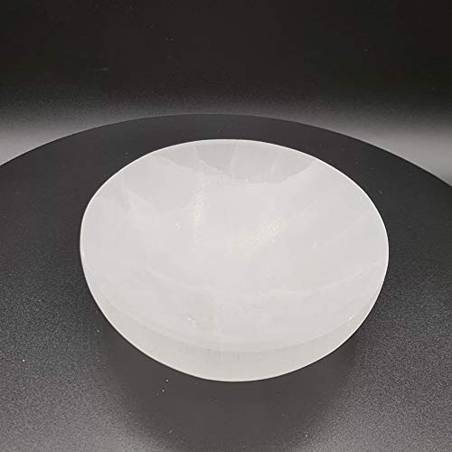 Selenite bowl Ritual bowl Alter Cleansing bowl Charging bowl Spiritual Energy Healing Meditation (6 cm) 1 Count (Pack of 1) - BeesActive Australia