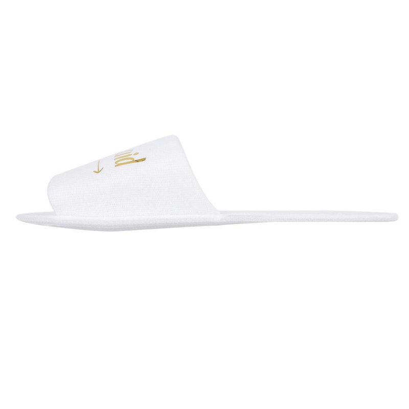 wosume 【𝐌𝐚𝐫𝐫𝒚 𝐂𝐡𝐫𝐢𝐬𝐭𝐦𝐚𝐬 𝐋𝐨𝒘𝐞𝐬𝐭 𝐏𝐫𝐢𝐜𝐞】 Slippers Disposable, 5 Pair Letters Print Disposable Slippers for Hotel Wedding Party Shooting Props(Bridesmaid) Bridesmaid - BeesActive Australia