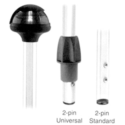Attwood 5091-10-7 Bi-Color Stowaway 1-Mile Sidelights, 10-Inch Angled Pole, 225-Degree Visibility for Boats Up to 39.4 Feet - BeesActive Australia