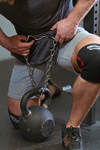 Knee Sleeve 7mm - By Rip Toned (1) - Compression Support for Weightlifting, Powerlifting, Xfit, Squats, Pain Relief & Strength Training (SEE SIZING GUIDE - XXXL Black) - BeesActive Australia