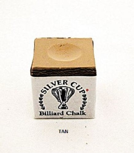 [AUSTRALIA] - Silver Cup Set of 6 Tan Billiard Pool Cue Chalk 