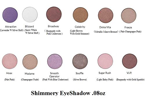 Shimmery EyeShadow Single- Hypoallergenic - Pressed Powder - High Pigment Satin Finish - Use As Wet or Dry Eye shadow .08 oz. (Sugar Rush) Sugar Rush - BeesActive Australia