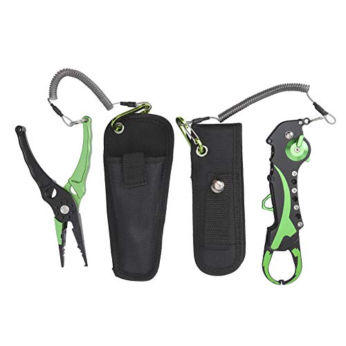 VGEBY Fishing Plier, Outdoor Multifunctional Folding Fishing Tools Braid Cutters Split Lure Plier Fish Controller Tong Set Fishing Tools and Accessories - BeesActive Australia