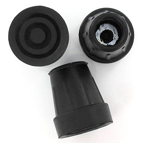 Qty: 4X 22mm 7/8" Heavy Duty Rubber Ferrules for Crutches - Black - by Lifeswonderful® - BeesActive Australia