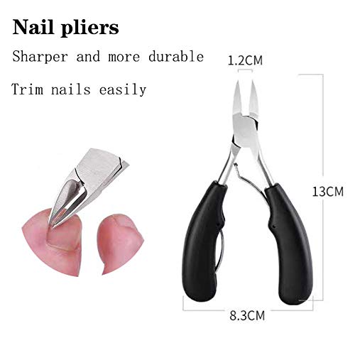 Pedicure Tool Kit, Stainless Steel Foot File and Toe Nail Clipper, Lengthened and Widened, Pedicure Tool For the Elderly, Used to Remove Dry, Cracked Dead Skin and Thick Nails. - BeesActive Australia