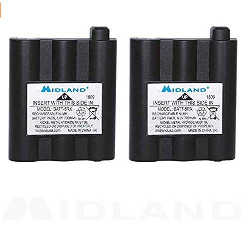[AUSTRALIA] - Midland AVP17 Rechargeable Battery Packs for Midland GXT800, GXT808, GXT850, GXT860, GXT881, GXT895, GXT900, GXT950, GXT991, GXT1000, GXT1030, GXT1050, GXT1091, T290, T295, & XT511 (Pair), BATT5RX 2-Pack 