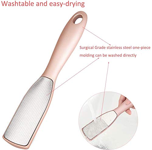 Pedicure Kit Foot File Rasp - Remove Hard Dead Skin Callus Cracked Feet Heel Care Stainless Steel Remover Tool at Home Professional (Pedicure1P-Rose gold) Pedicure1P-Rose gold - BeesActive Australia