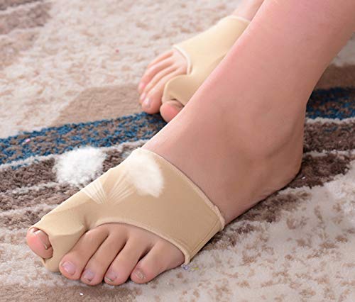 Bunion Corrector Big Toe Straightener Bunion Pain Relief Sleeves, 1 Pair Bunion Splint Support Protectors Sleeve with Built-in Silicone Gel Pad for Hallux Valgus Pain Relief (Upgrade) 1 Pair (Pack of 1) - BeesActive Australia