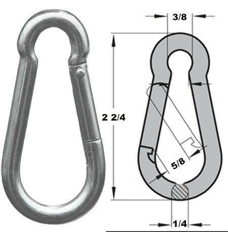 Home Shopping Network Hub New 6 * 60mm Steel Snap Hooks and Quick Links Carabiner Clips - BeesActive Australia