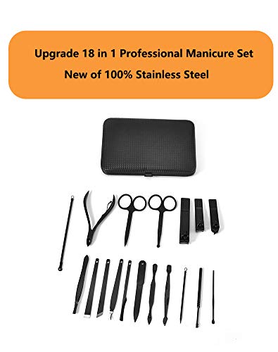 Manicure Set-18 in 1 Stainless Steel Nail Care Kit-Professional Pedicure Kit - BeesActive Australia